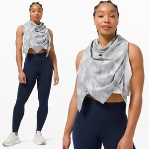 LULULEMON • Camouflage Camo Gray All You Need Scarf Yoga Wrap